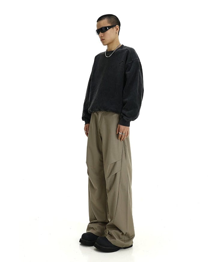 RT No. 10827 CASUAL WIDE STRAIGHT PANTS