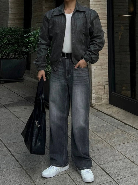 RT No. 25008 GRAY PILOT ZIP COLLAR JK