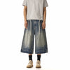 RT No. 18123 DRAWSTRING WASHED DENIM SHORTS