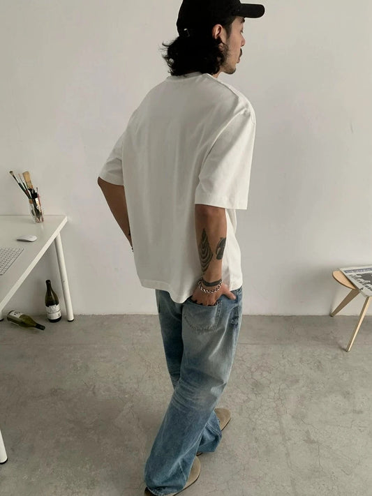 RT No. 18765 WASHED BLUE WHISKER DENIM STRAIGHT JEANS