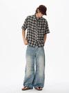 RT No. 18131 PLAID BUTTON-UP SHIRT