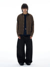 RT No. 25018 BROWN GRID BUTTON-UP SHIRT