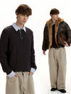 RT No. 50013 KNITWEAR TWO-PIECE SHIRT SWEATER