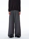 RT No. 20031 PLEATED GRAY PLAID BAGGY STRAIGHT PANTS