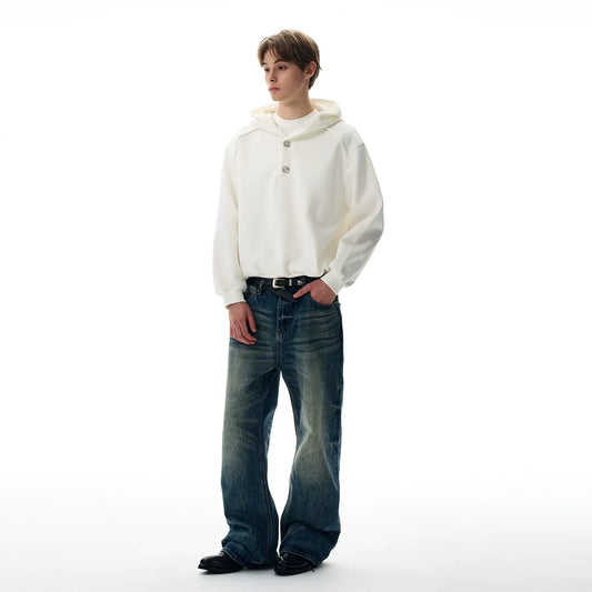 RT No. 42012 KNITWEAR HENRY COLLAR HOODIE