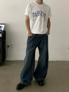RT No. 19720 PLEATED BAGGY STRAIGHT DENIM JEANS