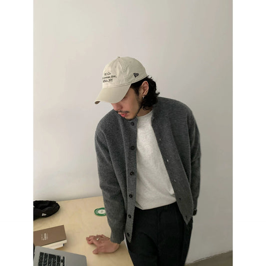 RT No. 19844 GRAY KNIT CARDIGAN SWEATER