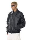 RT No. 32735 BLACK LEATHER ZIP JK