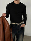 RT No. 13034 BLACK SLIM KNIT LONGSLEEVE