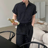 RT No. 18103 BLACK BUTTON-UP SHORT SLEEVE