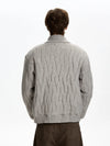 RT No. 50111 KNITWEAR WOLF COLLAR JACKET