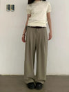 RT No. 18838 DOUBLE PLEATED CASUAL STRAIGHT PANTS