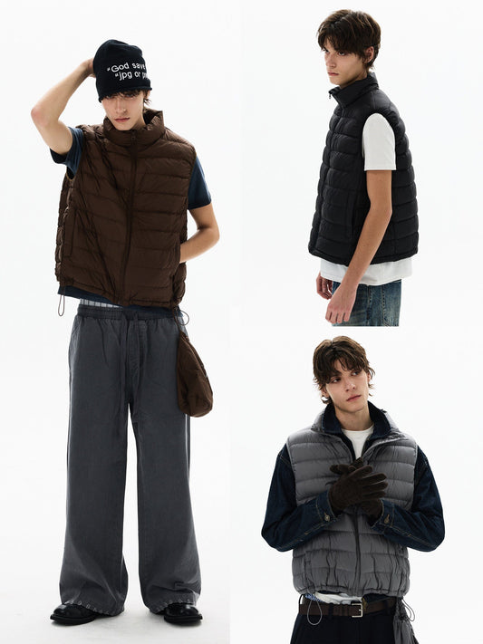 RT No. 50416 RIBBED COLLAR VEST JACKET