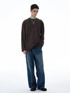 RT No. 20006 LOOSE STRIPED CREWNECK LONG SLEEVE