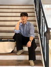 RT No. 32070 PLEATED WIDE STRAIGHT PANTS