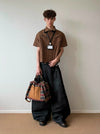 RT No. 19053 KNIT PATTERN COLLAR SHORT SLEEVE