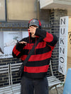 RT No. 12240 KNIT RED STRIPE HOODIE