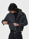 RT No. 50126 KAGE WOOLEN HOODED JACKET