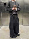 RT No. 18014 WOOLEN PLEATED STRAIGHT PANTS