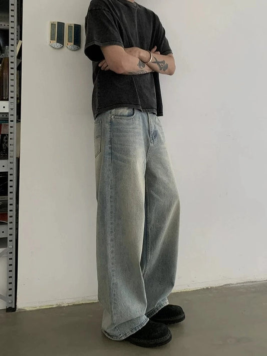 RT No. 19514 OLD BLUE DENIM STRAIGHT JEANS