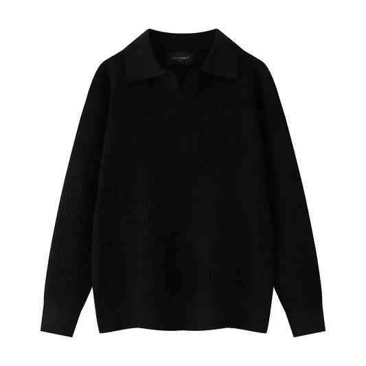 RT No. 50120 KNITWEAR WAFFLE V-NECK SWEATER