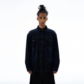RT No. 19555 DARK BLUE STITCHED DENIM JK