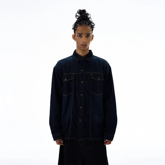 RT No. 19555 DARK BLUE STITCHED DENIM JK