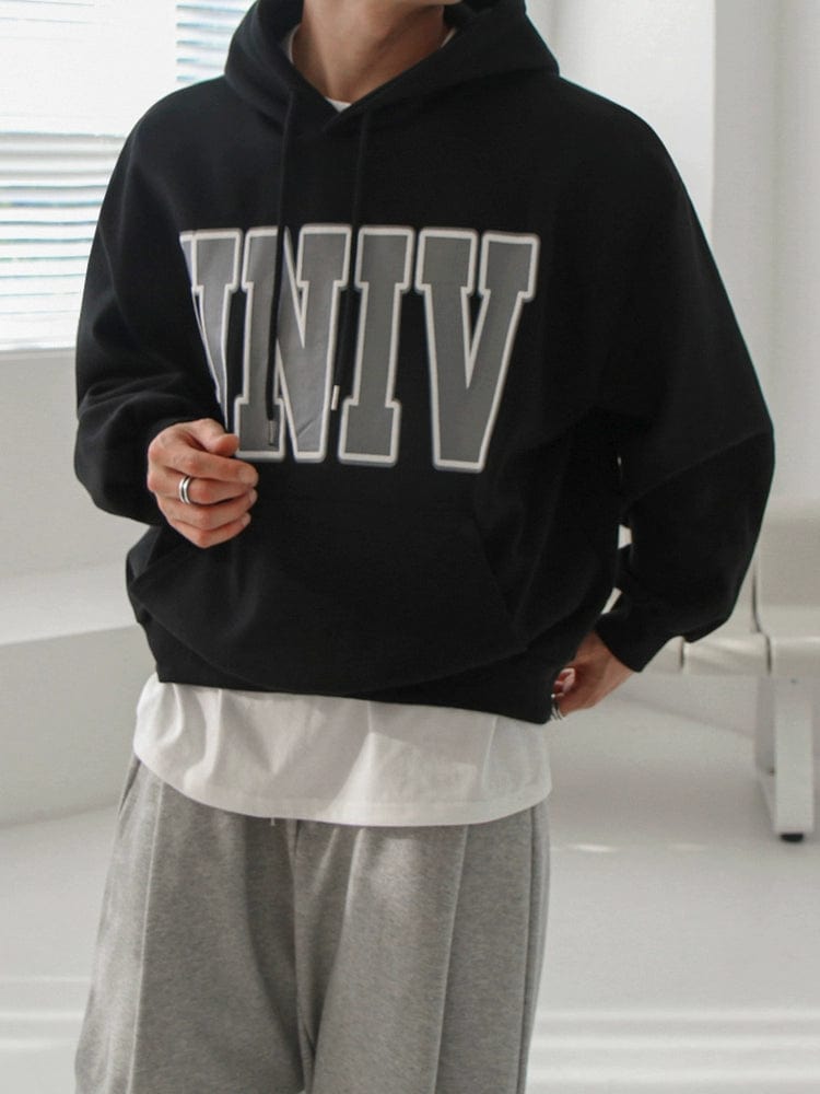 RT No. 11936 UNIV LETTERED PULLOVER HOODIE