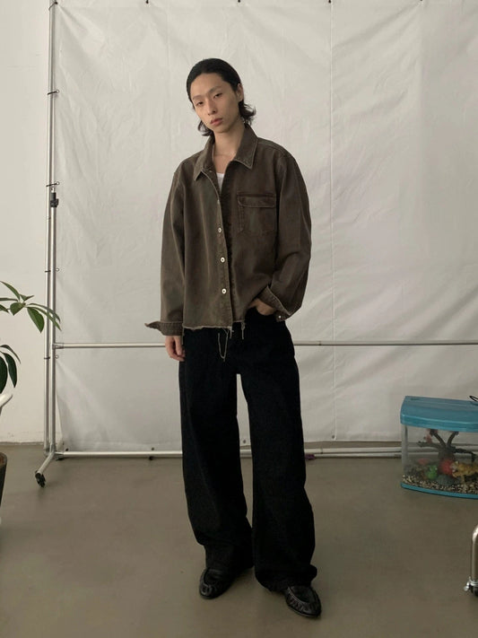 RT No. 29123 BROWN HEM DENIM JK