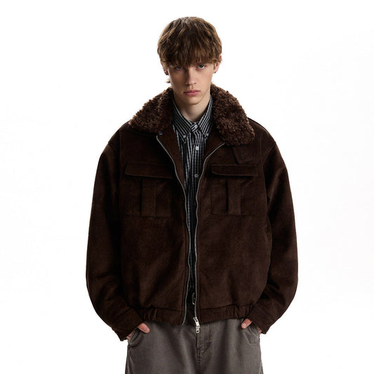 RT No. 59024 WOOLEN FUR COLLAR JACKET
