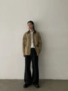 RT No. 29169 PLEATED STITCHED BAGGY DENIM JEANS