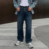 RT No. 19521 WASHED DENIM STRAIGHT JEANS