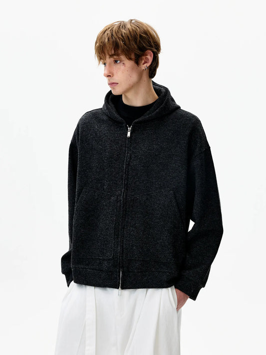 RT No. 50278 WOOLEN ZIPPER HOODIE