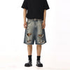RT No. 13002 BLUE RIPPED DENIM SHORTS