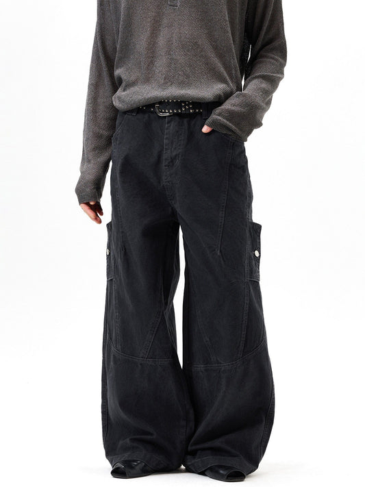 RT No. 55120 RECONSTRUCTED WIDE STRAIGHT PANTS