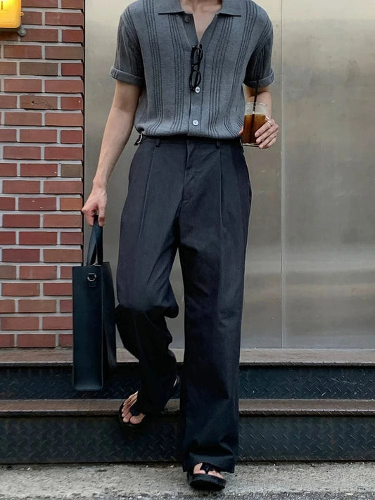 RT No. 32204 PLEATED CASUAL STRAIGHT PANTS