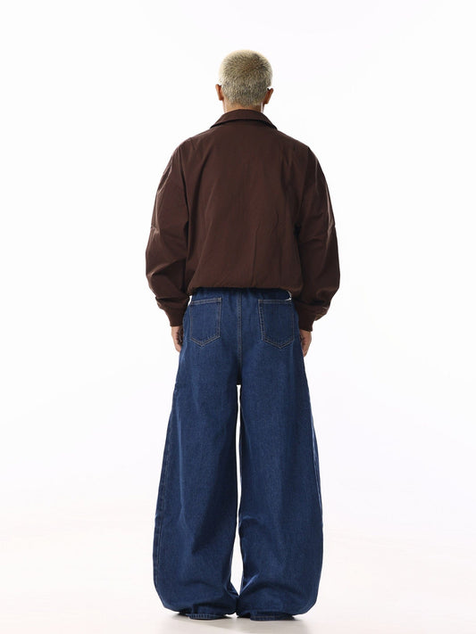 RT No. 58042 PLEATED BLUE DENIM JEANS