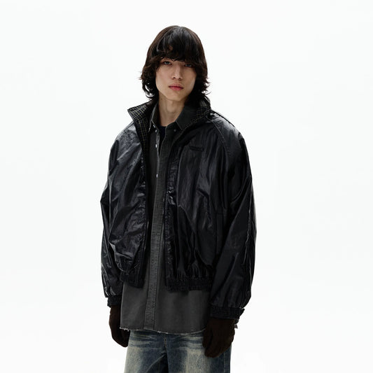 RT No. 50103 REVERSIBLE PLAID WINDBREAKER JACKET