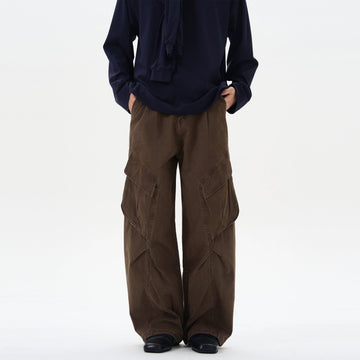 RT No. 12253 SLANT CARGO STRAIGHT PANTS