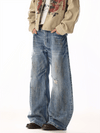 RT No. 19813 BLUE DISTRESSED DENIM STRAIGHT JEANS
