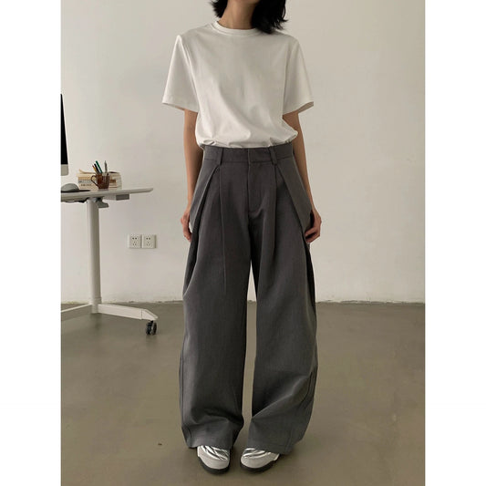 RT No. 29160 PLEATED SILHOUETTE STRAIGHT PANTS