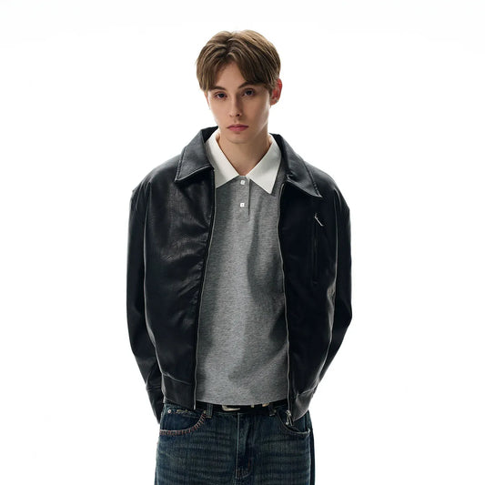 RT No. 40764 LEATHER MOTORCYCLE JACKET