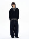 RT No. 29001 TWO PIECE V-NECK (BUTTON-UP SHIRT) SWEATER