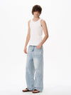 RT No. 18202 WASHED BLUE DENIM STRAIGHT JEANS