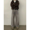 RT No. 19845 WASHED GRAY STRAIGHT DENIM JEANS
