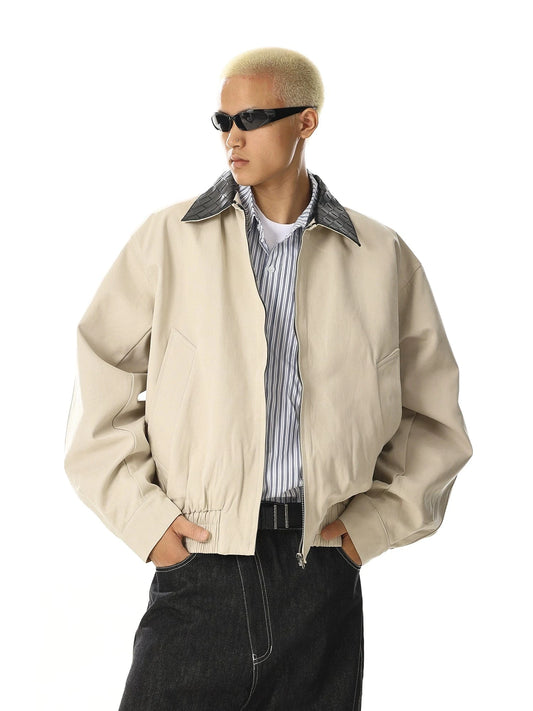 RT No. 27998 ICHI KHAKI-CREAM WORK ZIP JK