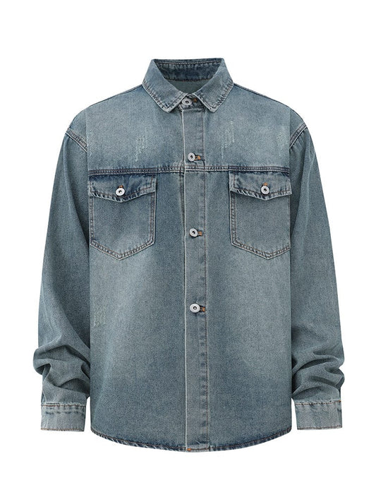 RT No. 12483 DENIM BUTTON-UP SHIRT JK