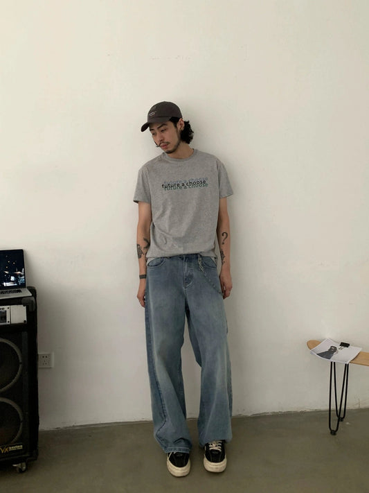 RT No. 19735 BLUE DENIM STRAIGHT JEANS