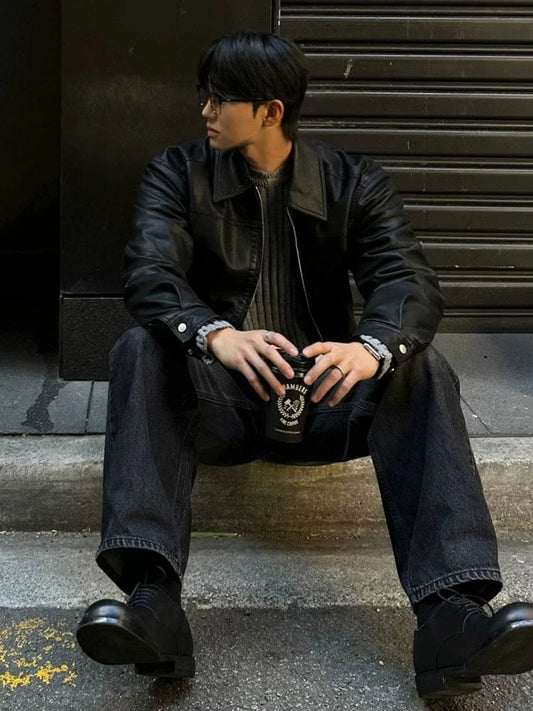 RT No. 32057 BLACK COLLAR LEATHER JK