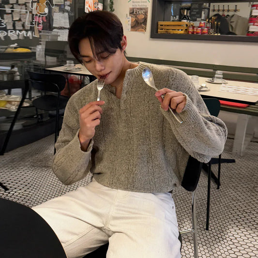 RT No. 33011 KNITWEAR HENRY COLLAR SWEATER